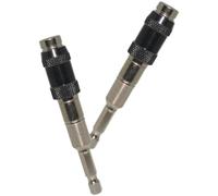 2 Pièces Porte-embout Pivotant Magnétique 1/4 pour Angles Étroits | Acier Chrome-vanadium Haute Dureté, Couple 35 Nm, Angle Réglable de 0 à 20 Degrés, pour Visseuse Électrique