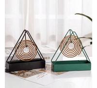 2 pièces Porte-encens mural en métal, boîte anti-moustiques pour l'extérieur, plateau de brûleur d'encens de santal, plateau de brûleur de spirale anti-moustiques triangulaire pour patio, plateau de s