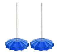2 Pièces Porte-mémos de Bureau Bleu en Plastique | Support Stable à Tige Épaisse, Usage Simple et Embout Sûr, pour Menus, Notes et Documents