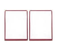2 Pièces Porte-menu A4 Transparent en Pvc, Réutilisable | Protège les Menus des Taches, Résiste à L’eau L’huile, Facile à Nettoyer