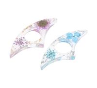 2 Pièces Porte-pages de Livre en Résine Époxy | Marque-page Accessoire Lecture, Support Transparent, Texture Lisse, Bague de Lecture à Fleurs Couleur Aléatoire