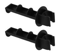 2 Pièces Porte-papier Toilette Mural Noir en Plastique | Clip-on, Maintien Sûr et Ajusté, Usage Polyvalent pour Papier Toilette, Adapté aux Seniors et Patients