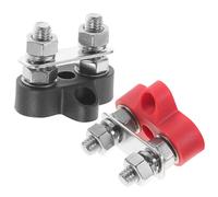 2 Pièces Poteau de Jonction pour Batterie M8 en Acier Inoxydable | Connecteur Électrique pour Voitures et Yachts, Installation Facile, Performance Fiable, Codage Couleur du Câblage