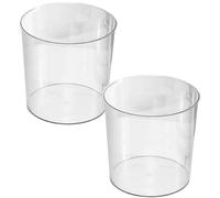 2 Pièces Poubelle Transparente en Plastique, Grand Format, Style Simple | Usage Polyvalent, Entretien Facile, Décor Minimaliste, Salon, Bureau, Chambre, la Cuisine, Salle de Bain
