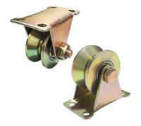 2 Pièces Poulie de Levage Mouflage, Roulette Rail Portail Coulissant, Roulette de Levage, Roue Simple Gorge V pour Cordes, Machines Industrielle, Portail Coulissant, 300kg (48mm-2 Pièces)
