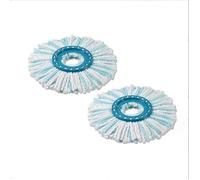 2 Pièces pour Leifheit Têtes de Rechange Clean Twist Disc Mop Micro Kit absorption complète de la saleté grâce au système à 2 Blanc