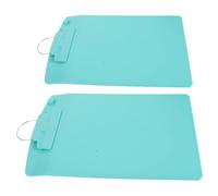 2 Pièces Presse-papiers A4 Vert en Plastique à Crochet pour Dossiers | Accès Rapide aux Documents, Clips Multicouches Élastiques, Panneau Rigide Vertical, Rangement Portable Près du Lit