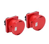 2 Pièces Prise de Verrouillage à Montage Encastré Prises de Courant Industrielles Droites 125A 3 Pôles IP67 étanche de Qualité Industrielle Robuste 380-415V(3P+N+T 5Pin)