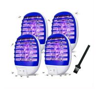 2 pièces prise LED lampe anti-moustique prise américaine/ue électrique moustique mouche insectes piège tueur lampe de nuit 2pcs
