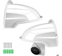 2 Pièces Protection Caméra Extérieure, Plastique Moniteur Boîtier de Protection Résistant aux Intempéries, Protection Solaire