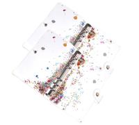 2 Pièces Protège Cahier A6 en Plastique à Anneaux | Design Transparent à Paillettes, Surface Lisse, Rangement Sécurisé, pour École, Artistes, Albums Créatifs et Carnet de Notes