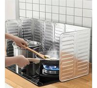 2 pièces Protège-éclaboussures pour cuisinière à gaz de cuisine, couvercle anti-éclaboussures sans contact alimentaire, bloqueur d'huile de cuisinière à gaz pliable, écran anti-éclaboussures de batter