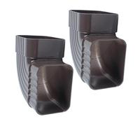 2 Pièces Raccord de Gouttière Coudé 90° 2x3 en Alliage D'aluminium | Connecteur Articulé, Installation sans Outil, Compatible Canalisation Pluviale et Coude de Gouttière