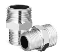 2 Pièces Raccord de Tuyau en Acier Inoxydable 1/2 Mâle vers 3/8