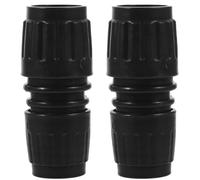 2 Pièces Raccord Double Noir en Plastique, Renfort de Barre | Installation Facile à Domicile Boutique, Réparation Rapide des Structures, Adapté aux Tringles de Séchage et Présentoirs