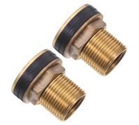 2 Pièces Raccord Fileté en Cuivre pour Réservoir D’eau, Adaptateur | Filetage Mâle vers Femelle 1/2, Bagues D’étanchéité et Écrou, Usage Domestique, Montage sur Cuve