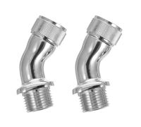 2 Pièces Raccord pour 1/2 Pouce Coudé 45 Degrés Femelle Mâle | Laiton Argenté, Rallonge de Bras, Angle Ajustable, Installation Simple, Résistance à Corrosion