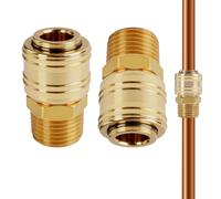 2 Pièces Raccord Rapide pour Air Comprimé DN 7,2 avec Filetage Extérieur de 1/2 Pouce - Raccords Robustes et Ergonomiques pour Connexion Efficace d’Outils Pneumatiques (2pcs)