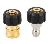 2 Pièces Raccord Rapide pour Nettoyeur Haute Pression M22-14 3/8 | Connexion Rapide M22-14 Mâle et Pivotante, Bouchon 3/8, Montage Compact, Usage Appareil à Pression