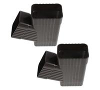 2 Pièces Raccord Y 2x3 Pouces en Alliage D’aluminium | Conception en Y, Forme Triangulaire, pour Tuyaux Carrés, Usage Extérieur, Couleur Café