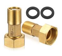 2 Pièces Raccords Filetés en Laiton 1/2 Pouce, Raccords à Vis en Laiton Traversant, Connecteur Raccord à Vis de Tuyau G3/4 Femelle x G1/2 Mâle BSP pour Tuyaux de Chauffage o Eau Plomberie