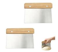 2 Pièces Raclette Hachoir en Acier Inoxydable, Coupe Pate Boulangerie, Racloir Spatule Patisserie, Spatule Pizza, Ramasse Légumes Cuisine, Raclette Cuisine pour Pizzas, Pâtisseries, Pâte