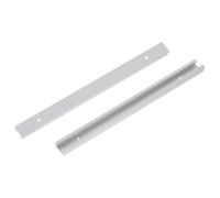 2 Pièces Rail Linéaire en Aluminium à Fente T | Installation Facile, Surface Lisse sans Bavure, Deux Trous de Montage, Entraxe 220mm, Argenté