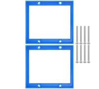 2 Pièces Rallonge de Boîte de Prise Double en Plastique Bleu | Screws Inclus, Installation Murale Facile, Réduit L’encombrement, Agencement Flexible, Chambre, Salon, Dortoir