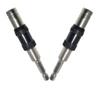 2 Pièces Rallonge de Foret Pivotante Magnétique, Tige 1/4 Po | Acier Chrome Vanadium, Tête Orientable de 0 à 20 Degrés, Bague de Verrouillage, Accès aux Coins Étroits