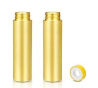 2 Pièces Rallonge de Robinet G3/4" x 50 mm, G3/4"(3/4" IG x 3/4" AG) Laiton Rallonge de Robinet, Laiton Rallonge Filetée, Rallonge de Robinet Fitting pour l'Installation de Chauffage et d'Eau Potable