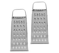 2 Pièces Râpe à Boîte en Acier Inoxydable, Quatre Faces, Argenté | Mini Râpe à Fromage, Zesteur de Fromage, pour Pommes de Terre, la Cuisine, Petit Restaurant