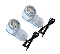 2 Pièces Rasoir à Peluches USB Bleu, 3 Lames Inox | Charge Usb, Arrêt Automatique au Capot Ouvert, Abs, Usage Maison et Voyage, Port USB Inclus