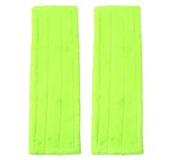2 Pièces Recharge de Serpillière Microfibre Verte Lavable | Remplacement Facile, Entretien en Machine, Usage Maison ou Magasin, Compatible Parquet et Marbre