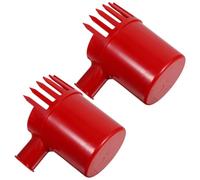 2 Pièces Récolteur de Fruits en Plastique Rouge pour Petites Baies | Peigne Râteau, Prise Ergonomique, Panier Intégré, pour Groseilles, Myrtilles et Arbustes