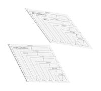 2 Pièces Règle de Couture pour Tissu, Patchwork, Plastique | Règle Transparente Soi-même, sans Odeur, Sèche Vite, Facile à Utiliser, pour Mesure Textile
