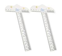 2 Pièces Règle en T Transparente Acrylique pour Dessin et | Règle de Mise en Page à Double Échelle, Surface Claire Résistante aux Rayures, Blanc Léger et Portable