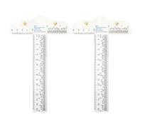 2 Pièces Règle Transparente en Acrylique T 6 Pouces | Règle de Conception, Règle de Marquage en T, Surface Claire Résistante aux Rayures, Usage Élève et Professionnel