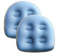 2 pièces rehausseur Gonflable 18, 5x14, 6x5, 9 ''Spa et Support Dorsal siège de Bain à remous Gonflable avec Ventouse rehausseur de Bain à remous en PVC pour Adultes, Bleu