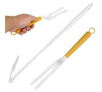 2 Pièces Remplacements de Poignées pour Swiffer, Manche Télescopique Allongé Longueur Réglable Manche de Recharge de Plumeau pour la Maison Nettoyage (Blanc et Jaune)
