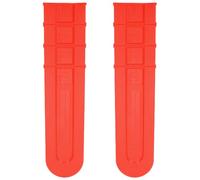 2 Pièces Revêtement de Barre de Scie 18 Pouces en Plastique Rouge | Maintient Précision de Coupe, Protège Débris, pour Travaux Forestiers et Transport Sécurisé