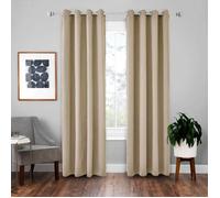 2 Pièces Rideaux Occultants Thermiques Rideaux de Salon - 140 x 240(Beige)