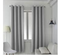 2 Pièces Rideaux Occultants Thermiques Rideaux de Salon - 140 x 240(Gris Clair)