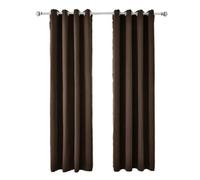 2 Pièces Rideaux Occultants Thermiques Rideaux de Salon - 140 x 244(Marron foncé) marron foncé marron foncé