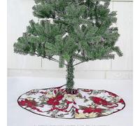 2 Pièces Robe D'arbre De Noël De Dessin Animé Jupe D'arbre Imprimée Décoration De Noël, Taille: 90 Cm-Fleur De Noël