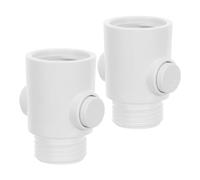 2 Pièces Robinet D'arrêt de Manuel ABS G1/2 Blanc | Compatible Flexible et Pommeau Standards, Coupe L'eau Instantanément, Économie D'eau, Usage Rv