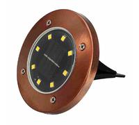 2 pièces ronze 8 LED lumière solaire enterré lampe au sol capteur de lumière solaire jardin lumière extérieure chemin chemin pont