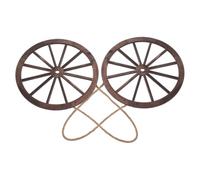2 Pièces Roue de Chariot Rustique Ronde Style Western Vintage | Grain , Texture Authentique, Montage Mural Facile, pour Portes, Salon, Murs de Jardin, Bar ou Garage