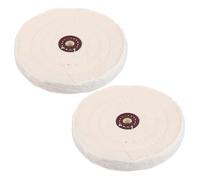 2 Pièces Roue de Polissage Miroir en Coton et Feutre | Alésage 16mm, Montage sur Meuleuse Compatible, Beige, pour Restauration et Entretien Automobile