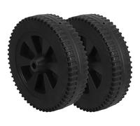 2 Pièces Roue de Remplacement Noire Hdpe 6 Pouces | Déplacement Stable, Remplacement Rapide, Adaptée aux Grils à Charbon Rangement sur Patio Arrière