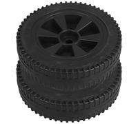 2 Pièces Roue pour Barbecue 6 Pouces Hdpe, Pièce de Rechange | Usage Patio et Jardin, Mobilité Fluide, Charge Lourde, Couleur Noire, Compatible Petit Chariot